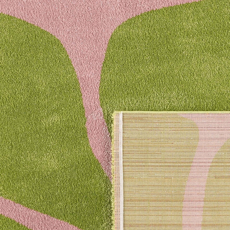 Tapis ABBY vert motif vintage 120x160 cm