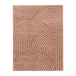 Tapis OLGA moka motif arc en ciel 120x160 cm