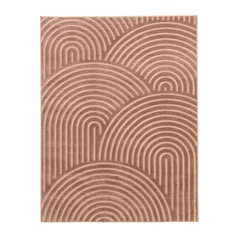 Tapis OLGA moka motif arc en ciel 120x160 cm