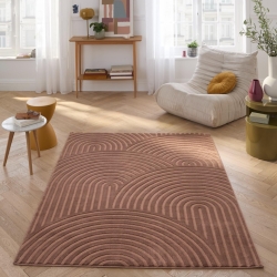 Tapis OLGA moka motif arc en ciel 120x160 cm