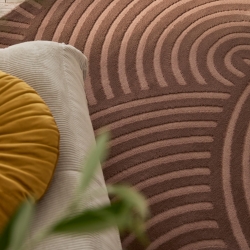 Tapis OLGA moka motif arc en ciel 200x290 cm