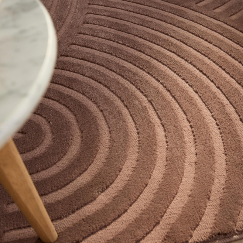 Tapis OLGA moka motif arc en ciel 200x290 cm