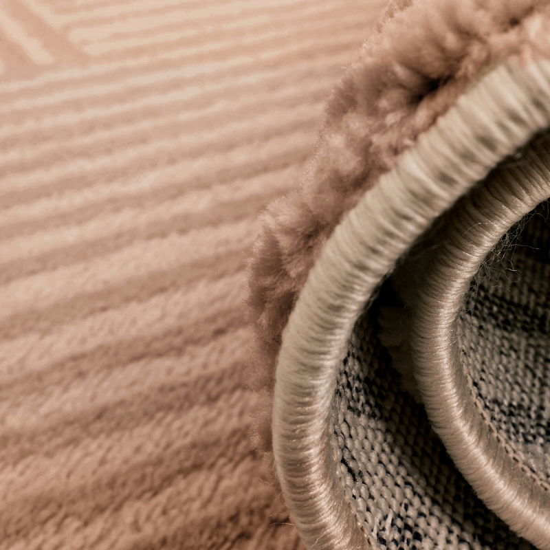 Tapis OLGA moka motif linéaire 80x150 cm