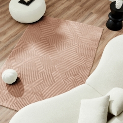 Tapis OLGA moka motif linéaire 120x160 cm