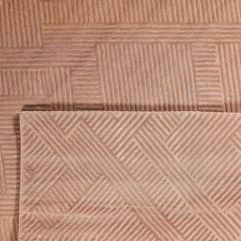 Tapis OLGA moka motif linéaire 80x150 cm