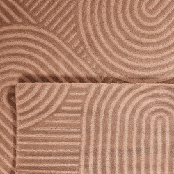 Tapis OLGA moka motif en relief 120x160 cm