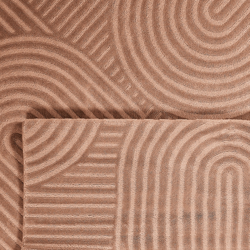 Tapis OLGA moka motif en relief 120x160 cm