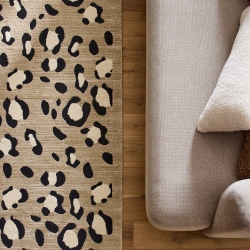 Tapis SAVA beige effet léopard 80x150 cm