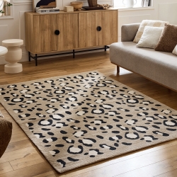 Tapis SAVA beige effet léopard 120x160 cm