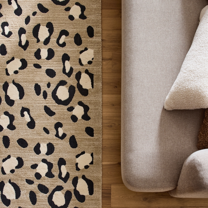 Tapis SAVA beige effet léopard 120x160 cm