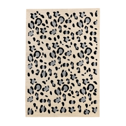 Tapis SAVA crème effet léopard 120x160 cm