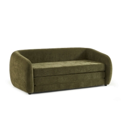 Canapé droit PAZ déplimousse 2 places tissu chenille vert