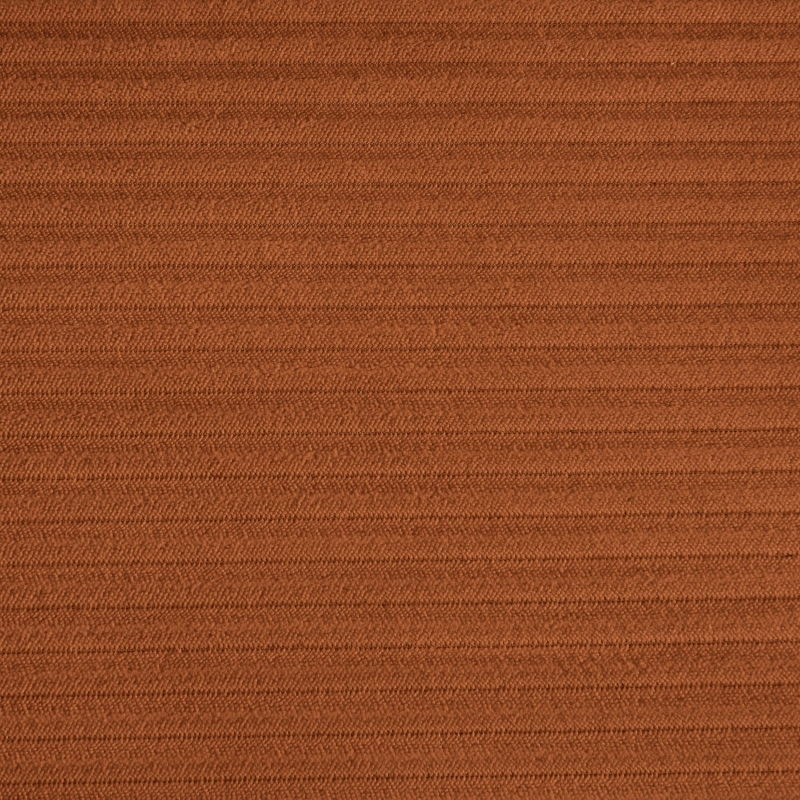 Canapé droit SOLINE convertiblevelours cotêlé terracotta 3 places