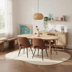 Table extensible ORACLE placage chêne 120 à 160cm