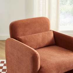 Fauteuil OMA tissu brique