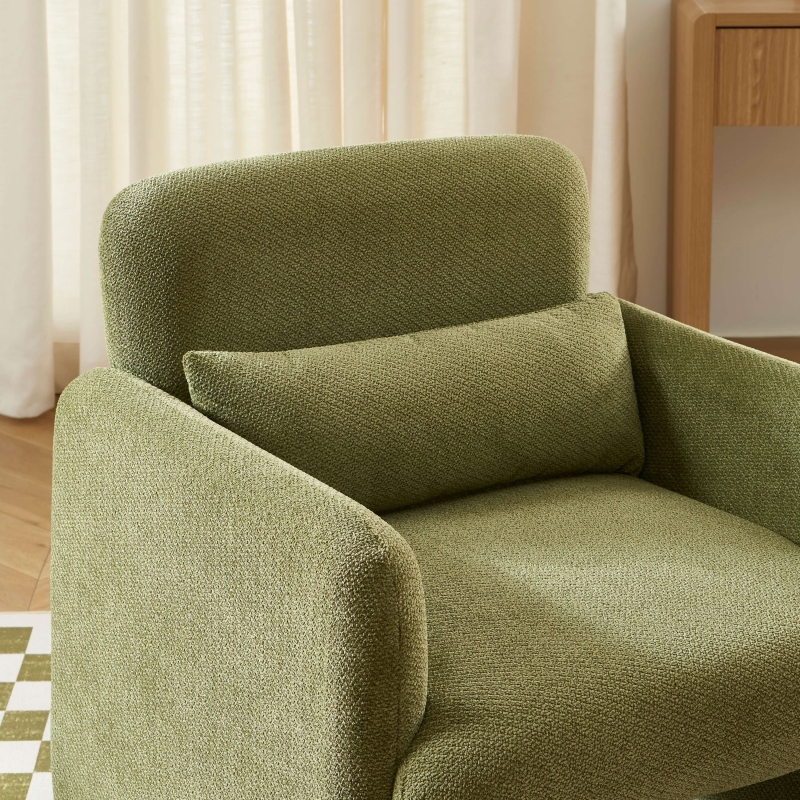 Fauteuil OMA tissu vert