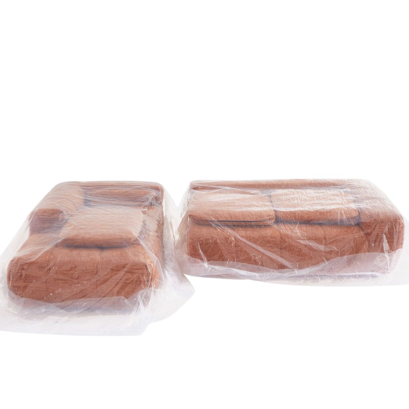 Canapé d'angle gauche compressé AUREA 4 places tissu beige