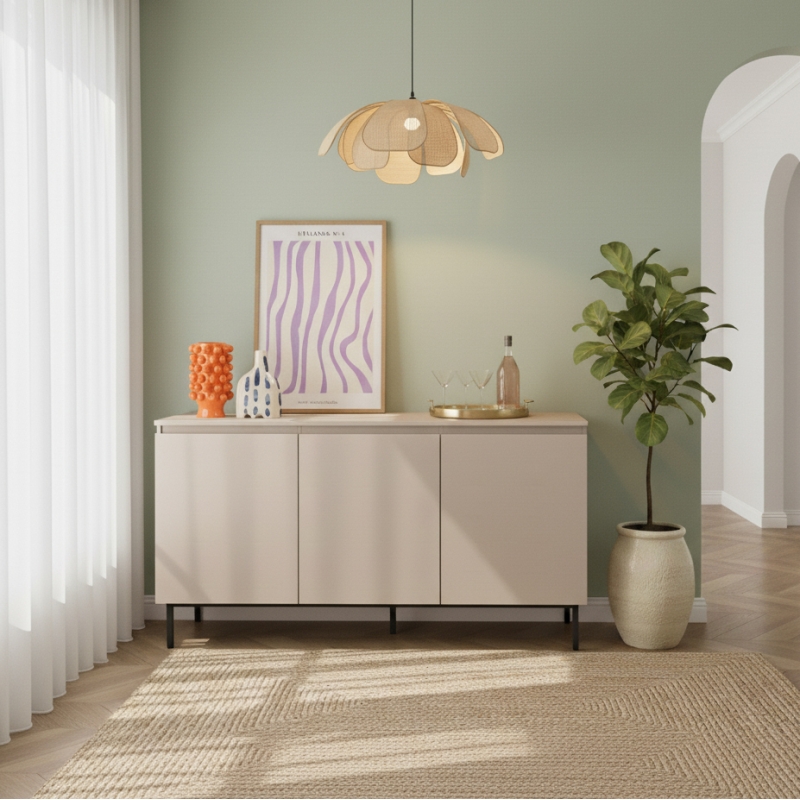 Buffet ARNI cachemire 3 portes 150cm