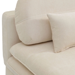Banquette convertible CILA 3 places tissu beige