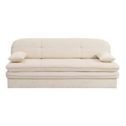 Banquette convertible CILA 3 places tissu beige