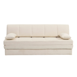 Banquette LUMA convertible 3 places tissu chenille beige