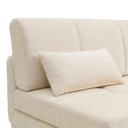 Banquette LUMA convertible 3 places tissu chenille beige
