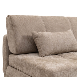 Banquette LUMA convertible 3 places tissu chenille marron