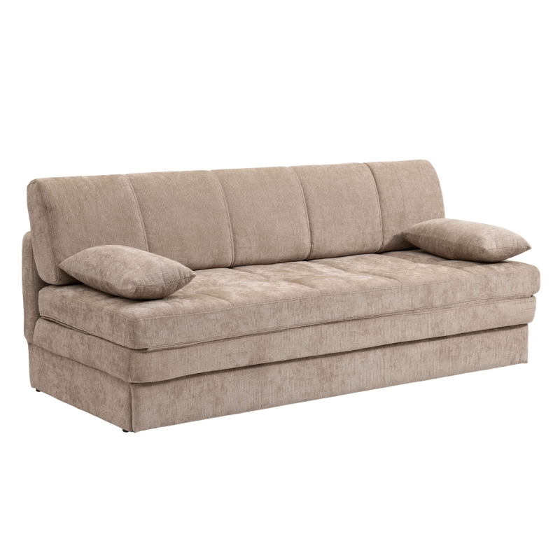 Banquette LUMA convertible 3 places tissu chenille marron