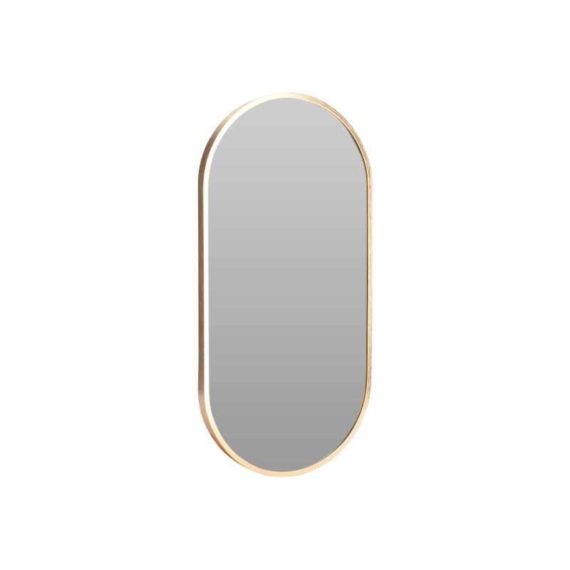 Miroir murale ADI ovale 30x60cm avec contour or