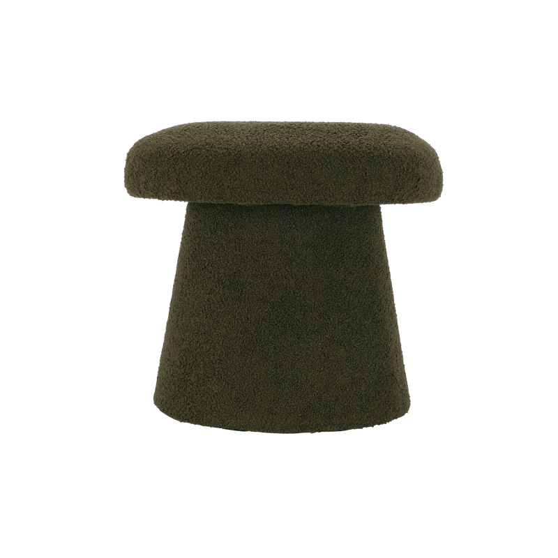 Pouf champignon OAD en tissu bouclette vert