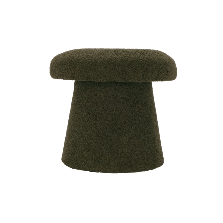 Pouf champignon OAD en tissu bouclette vert
