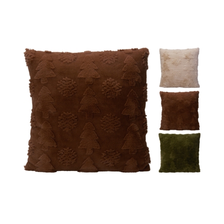 Lot de 3 coussins UZA 45x45cm en fausse fourrure coloris multiples