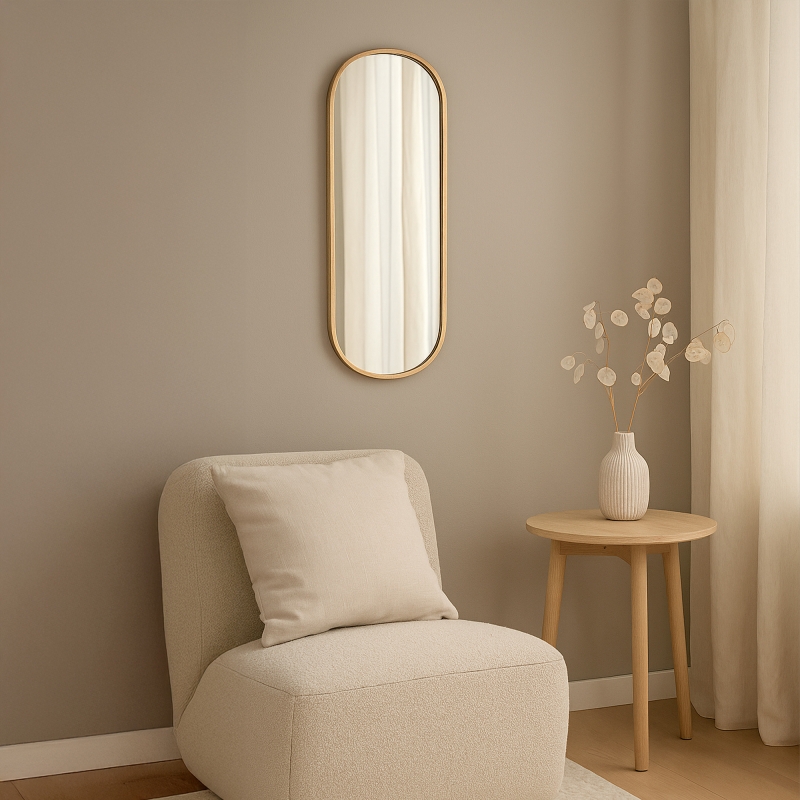 Miroir mural ADI 30x60cm contour doré