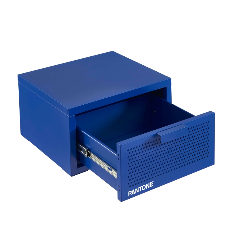 Table de chevet murale PANTONE métal bleu électrique 40cm