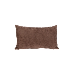 Lot de 3 coussins MOO 50x30cm en tissu chenille marron