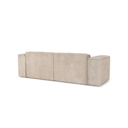 Canapé droit fixe NUNA 3 places tissu taupe