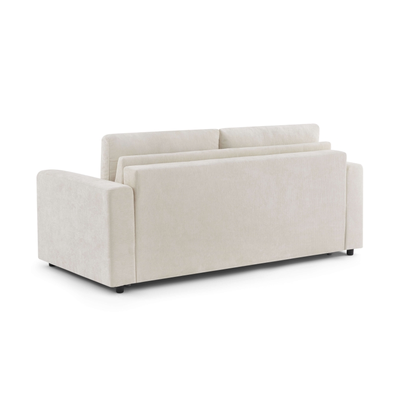 Canapé droit convertible express SOCCA 3 places tissu beige
