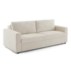 Canapé droit convertible express SOCCA 3-4 places tissu beige