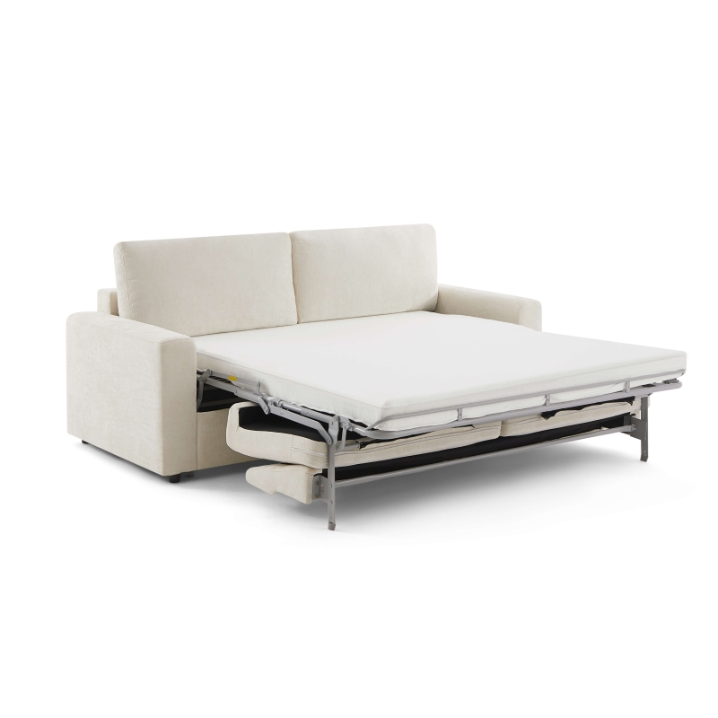 Canapé droit convertible express SOCCA 3-4 places tissu beige