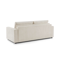 Canapé droit convertible express SOCCA 3-4 places tissu beige