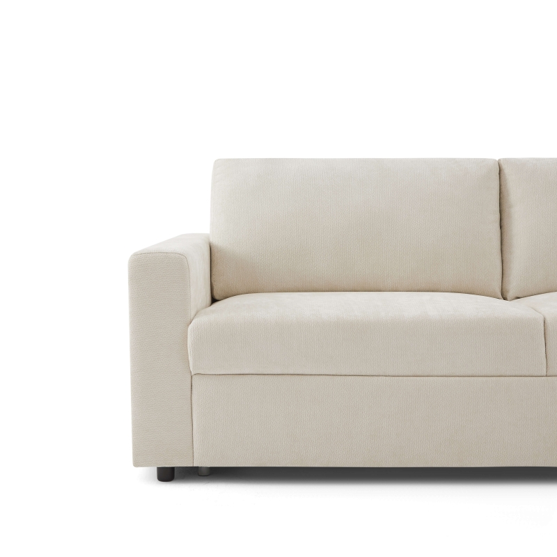 Canapé droit convertible express SOCCA 3-4 places tissu beige