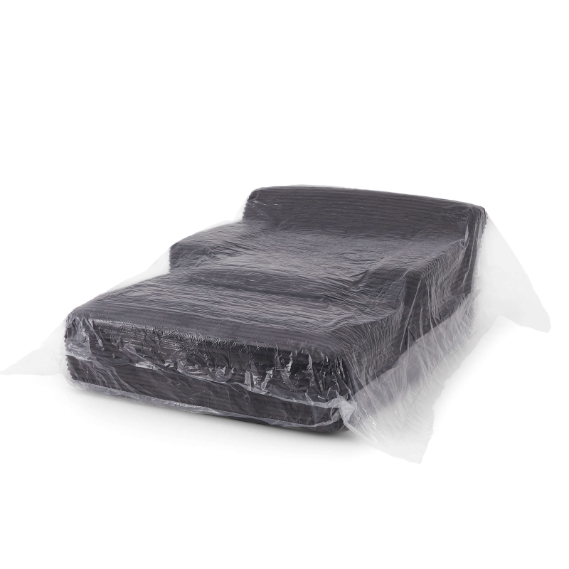 Canapé droit profond fixe et compressé KENEDY 1 place velours côtelé gris