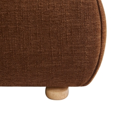 Lit coffre JELLY 160x200 tissu bouclette marron sommier inclus