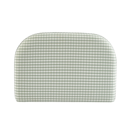 Tête de lit LOUISON tissu vichy vert et blanc 90 cm