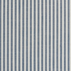 Tête de lit LOUISON tissu lin rayé blanc et bleu 160cm