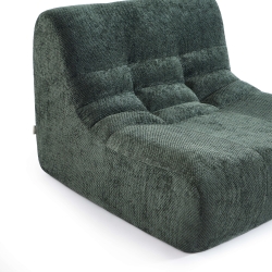 Chauffeuse JANIS modulable 1 place tissu chenille vert