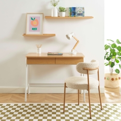 Bureau ESRA effet chêne et blanc 100cm