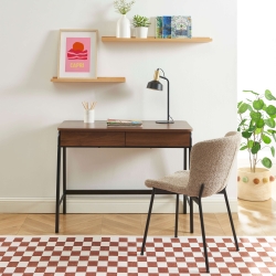 Bureau ESRA effet noyer et noir 100cm
