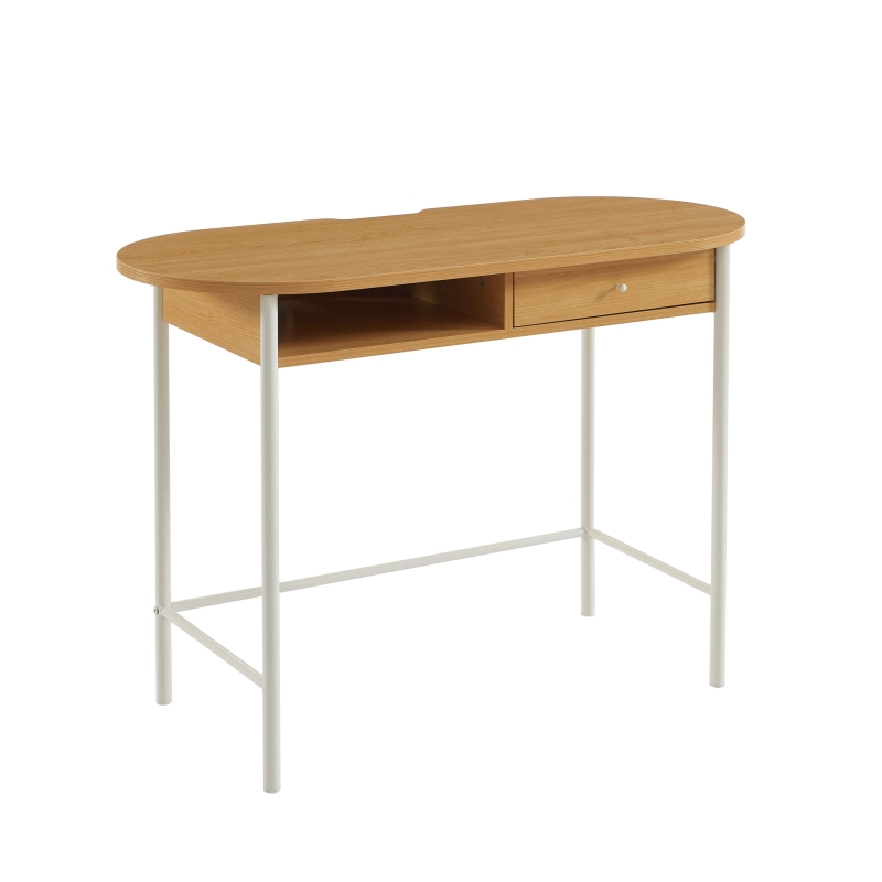 Bureau GAIA effet chêne et blanc 110 cm