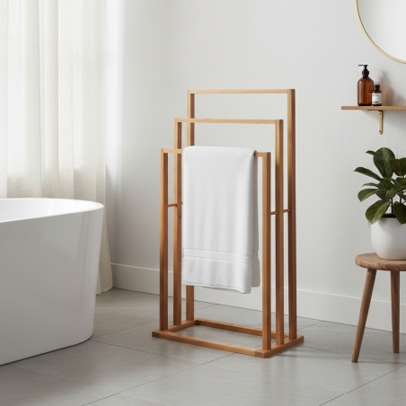 Porte serviette USO en bambou 3 portants